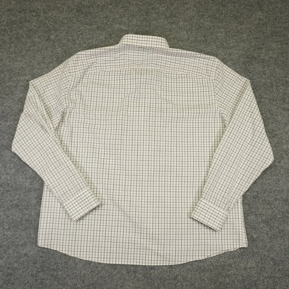 UNTUCKit Button Down Shirt Mens XXXL White Grey Check Seiler Wrinkle Free